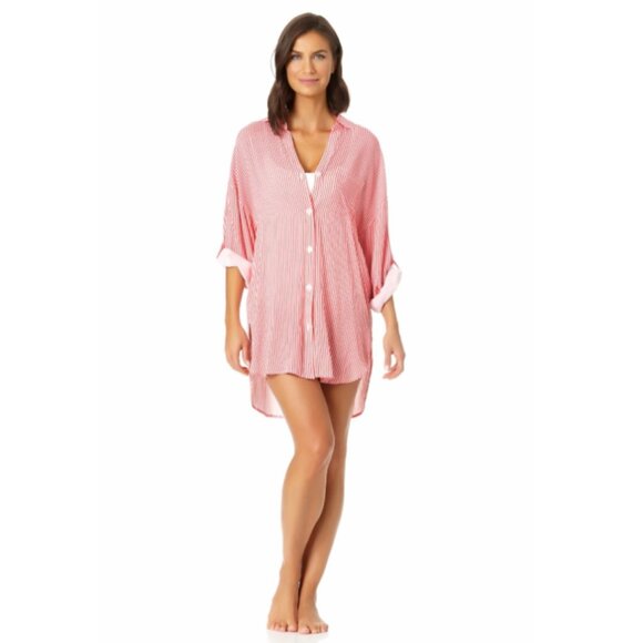 Nantucket Red Stripped Beach Coverup - Picture 6 of 8